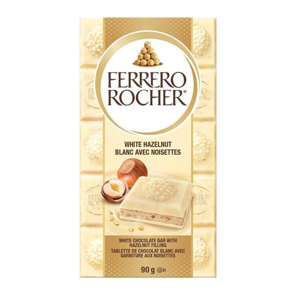 Ferrero Rocher Tafel White Chocolate, 90gr