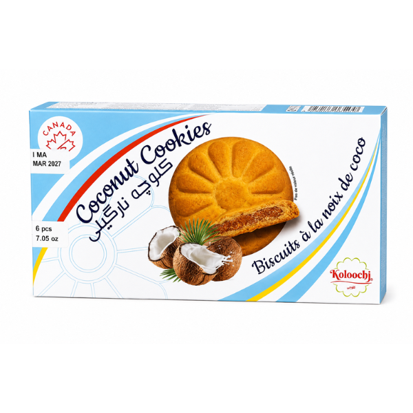 Koloochi Coconut Cookies, 4pc