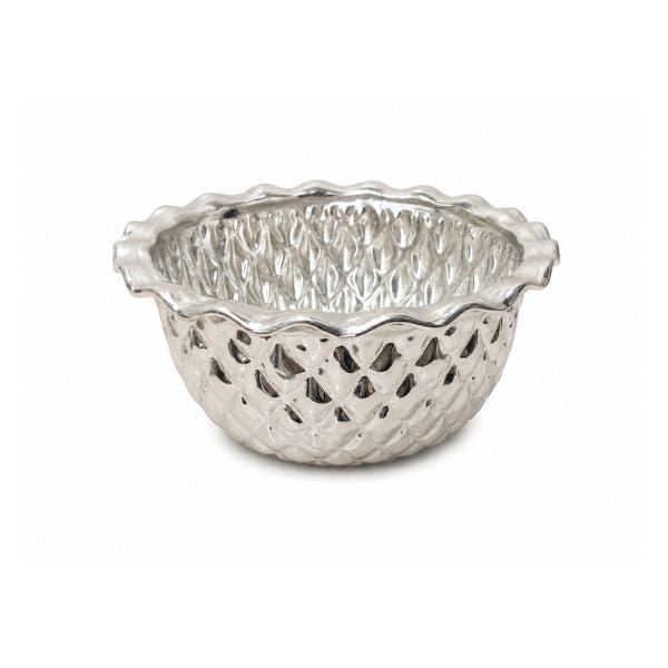 Aluminum Bowl Scalloped Edge, Large 5"