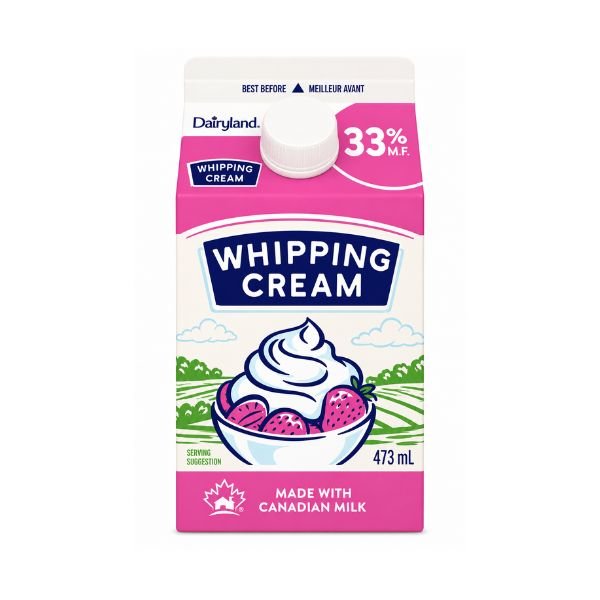Dairyland 33% Whipping Cream, 473mL