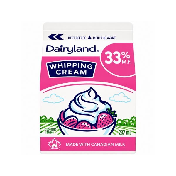Dairyland 33% Whipping Cream, 237ml
