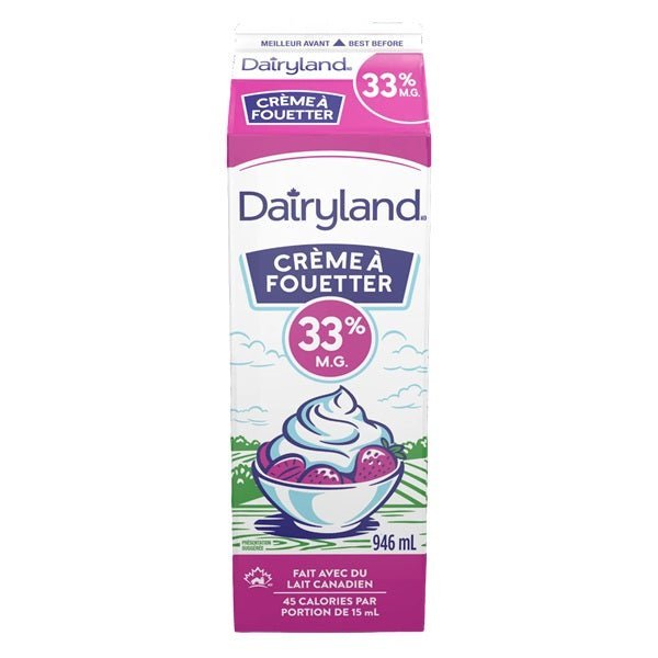 Dairyland 33% Whipping Cream, 946mL