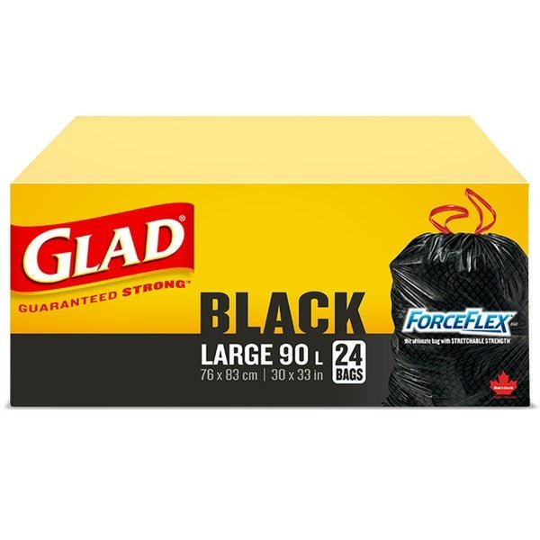 Glad Large Black Garbage Bag, 24ct